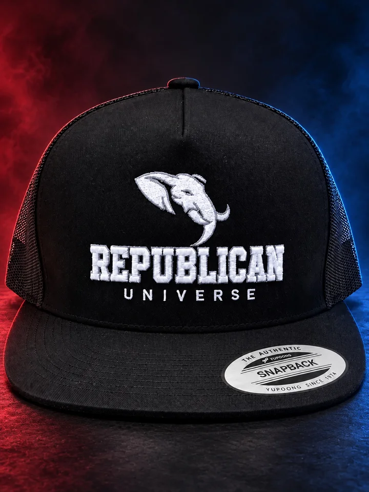 Republican Universe Black Signature Trucker Hat