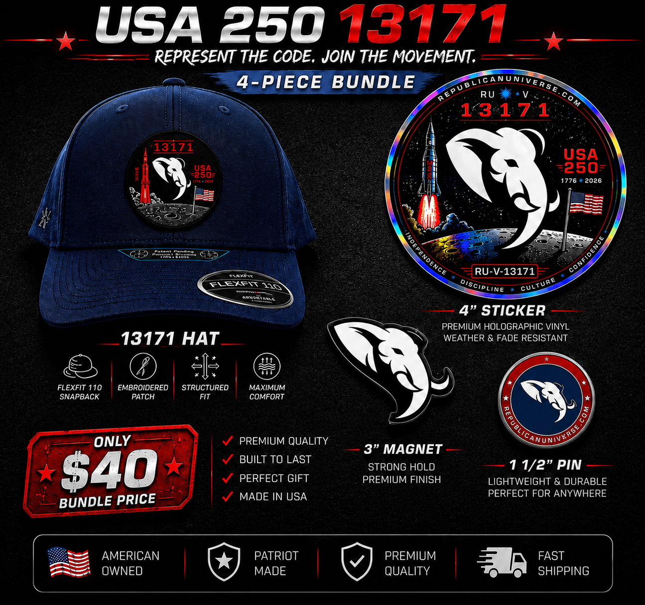 USA 250 Apollo Complete Package
